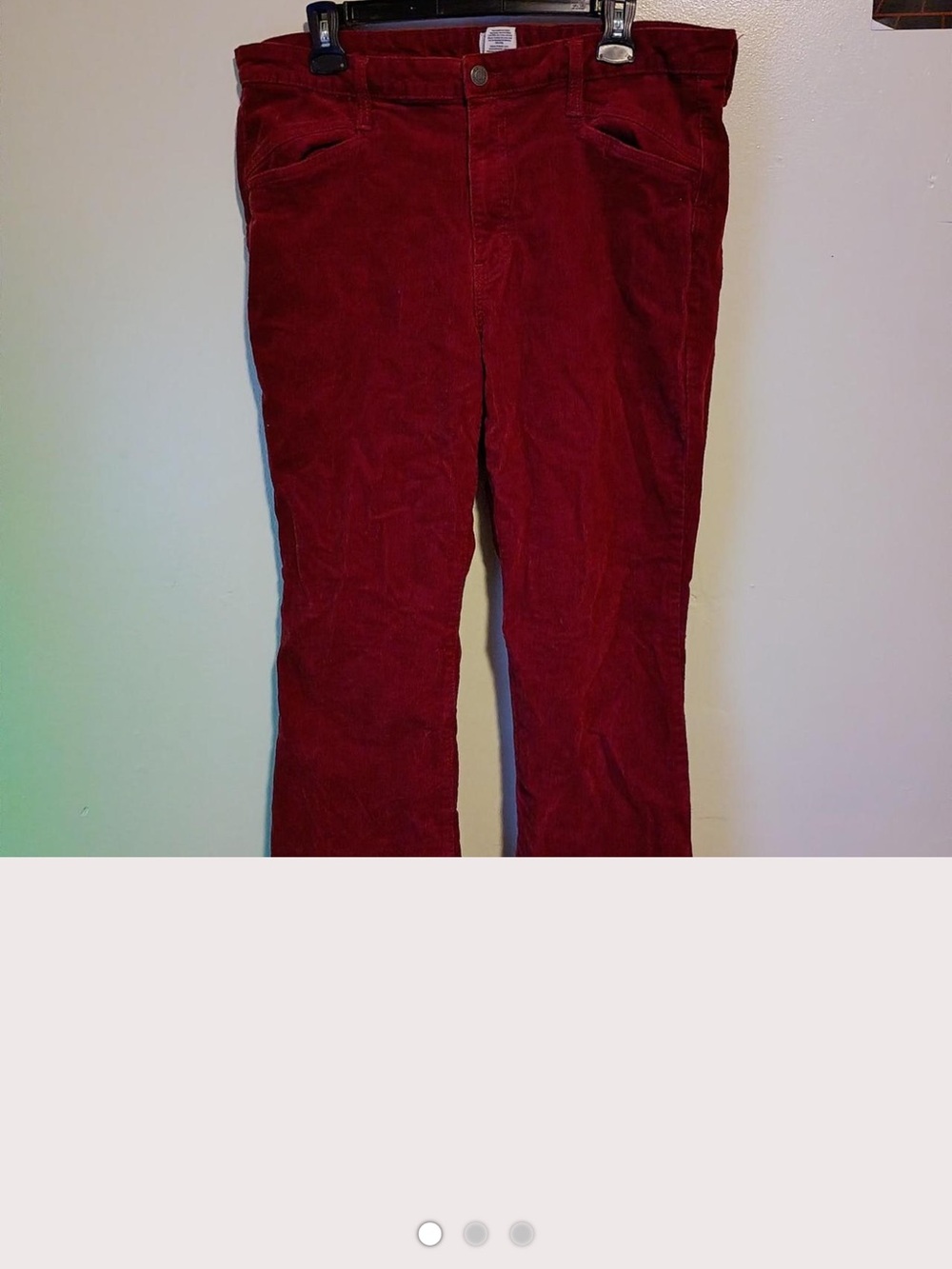 Time and Tru Maroon Corduroy Pants